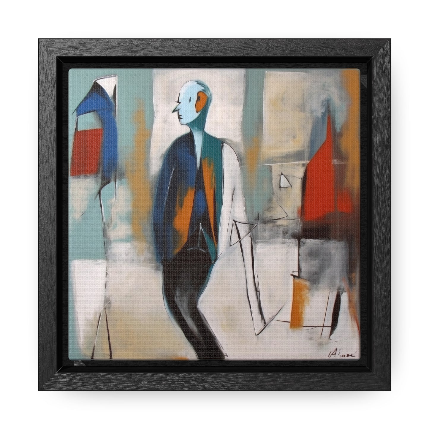 Sad Man 19, Gallery Canvas Wraps, Square Frame