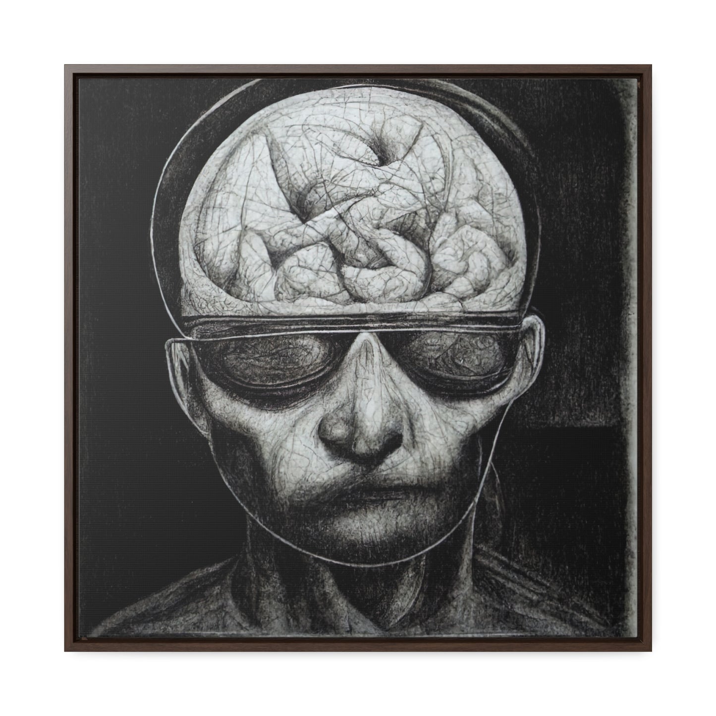 Brain 32, Valentinii, Gallery Canvas Wraps, Square Frame