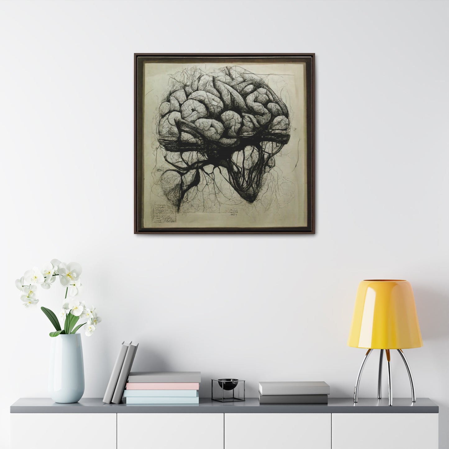 Brain 55, Valentinii, Gallery Canvas Wraps, Square Frame