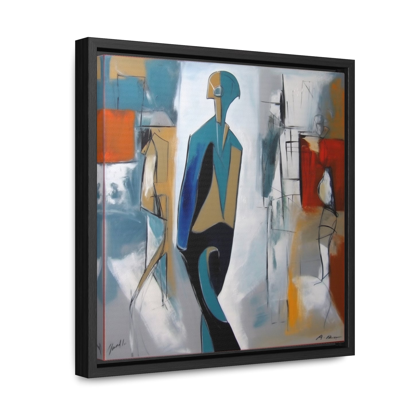 Sad Man 23, Valentinii, Gallery Canvas Wraps, Square Frame