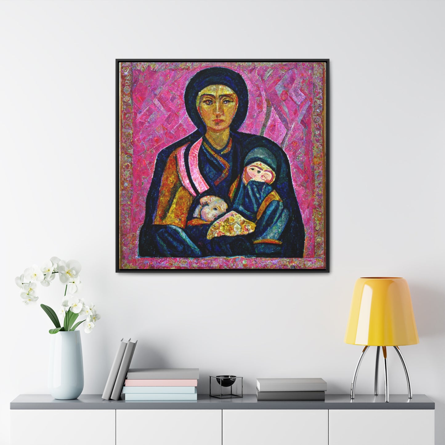 Mary and the Child 17, Valentinii, Gallery Canvas Wraps, Square Frame