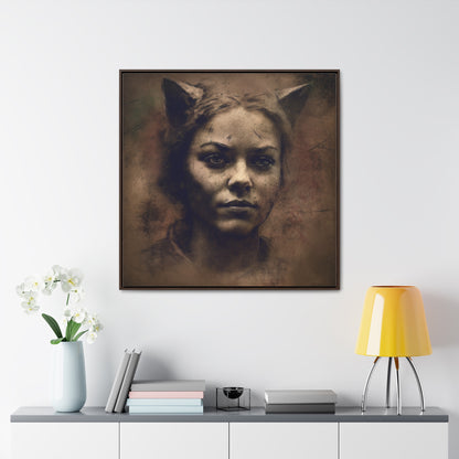 Cat Woman 20, Gallery Canvas Wraps, Square Frame