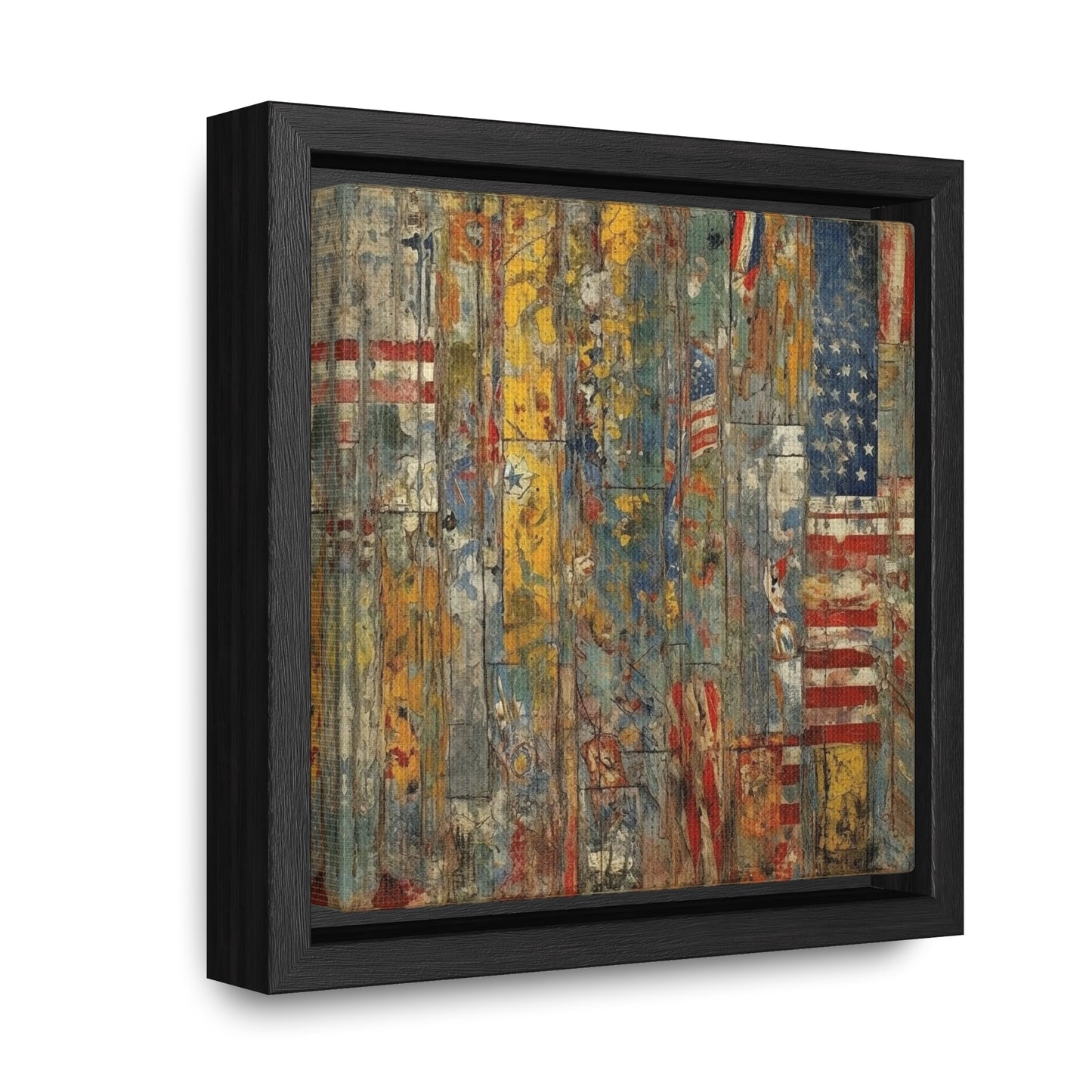 USA 9, Gallery Canvas Wraps, Square Frame