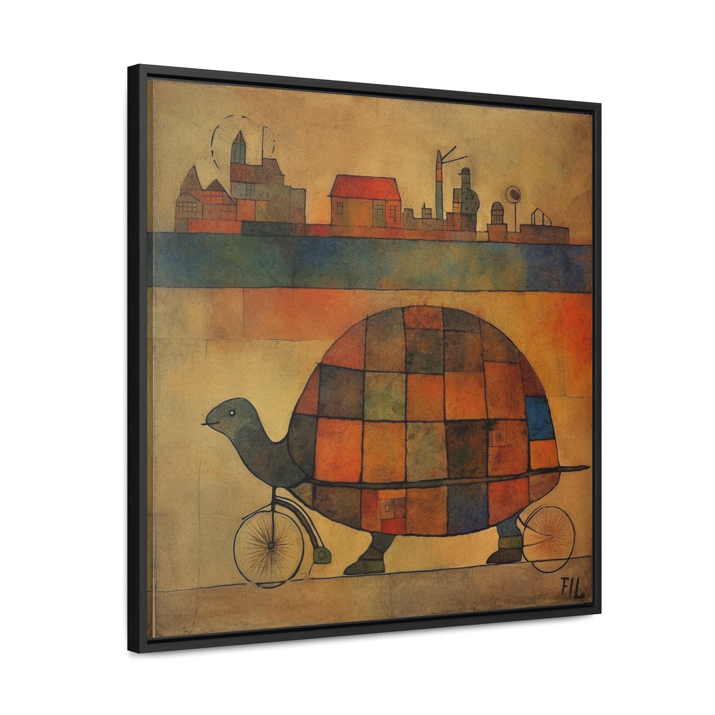Turtle 10, Gallery Canvas Wraps, Square Frame