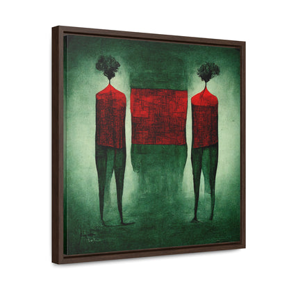 Loneliness Green Red 30, Valentinii, Gallery Canvas Wraps, Square Frame