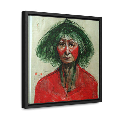 Loneliness Green Red 37, Valentinii, Gallery Canvas Wraps, Square Frame