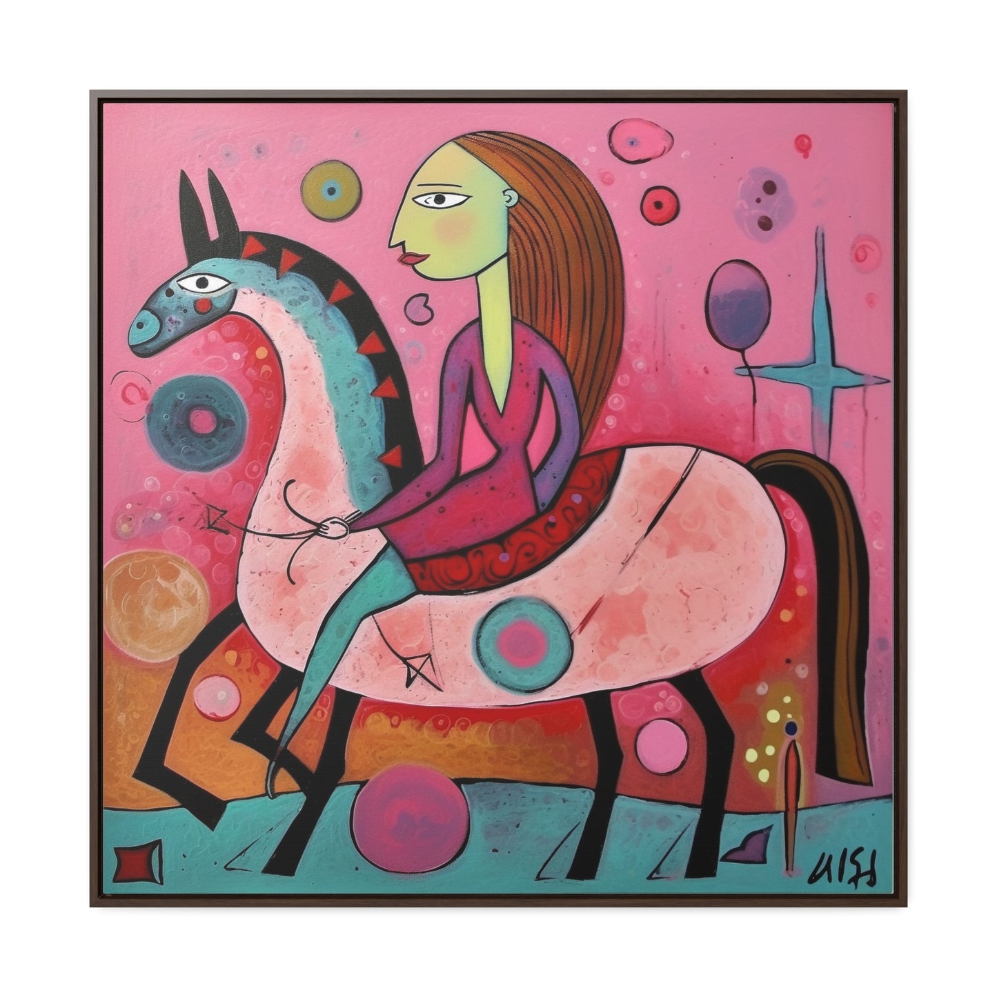 The Dreams of the Child 59, Gallery Canvas Wraps, Square Frame