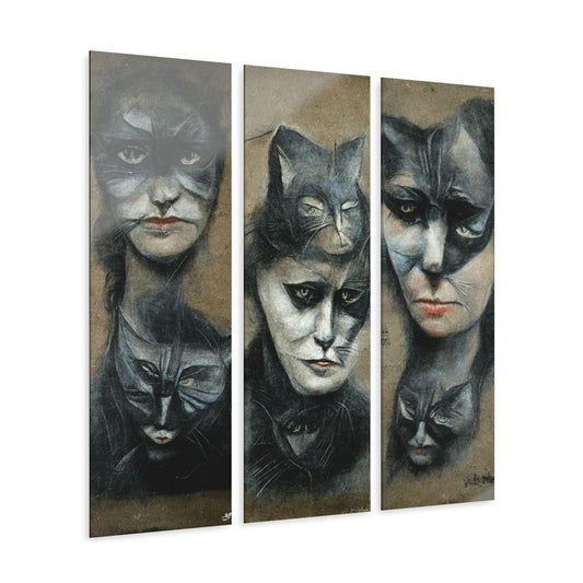 Cat Woman 34, Prints (Triptych)