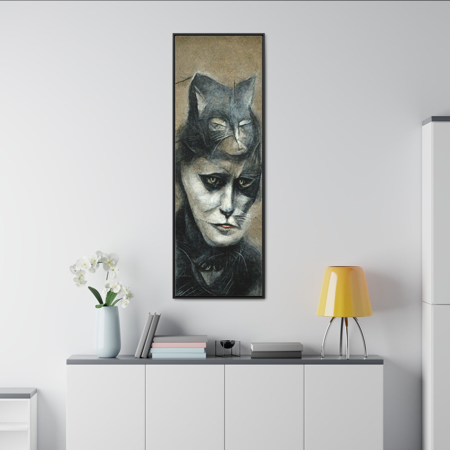 Cat Woman 33, Gallery Canvas Wraps, Vertical Frame