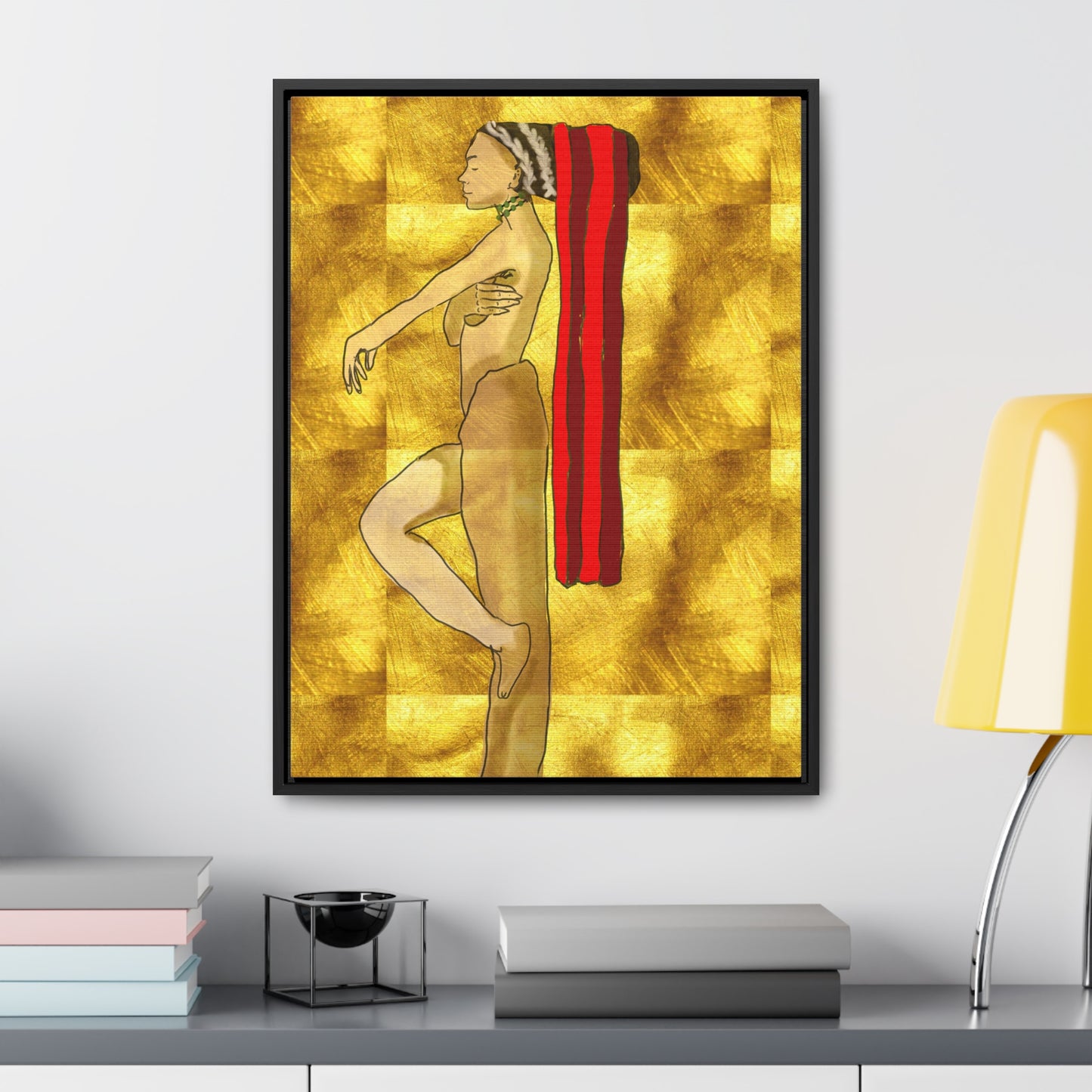 Woman in Gold, Original Eduard Pavel, Gallery Canvas Wraps, Vertical Frame