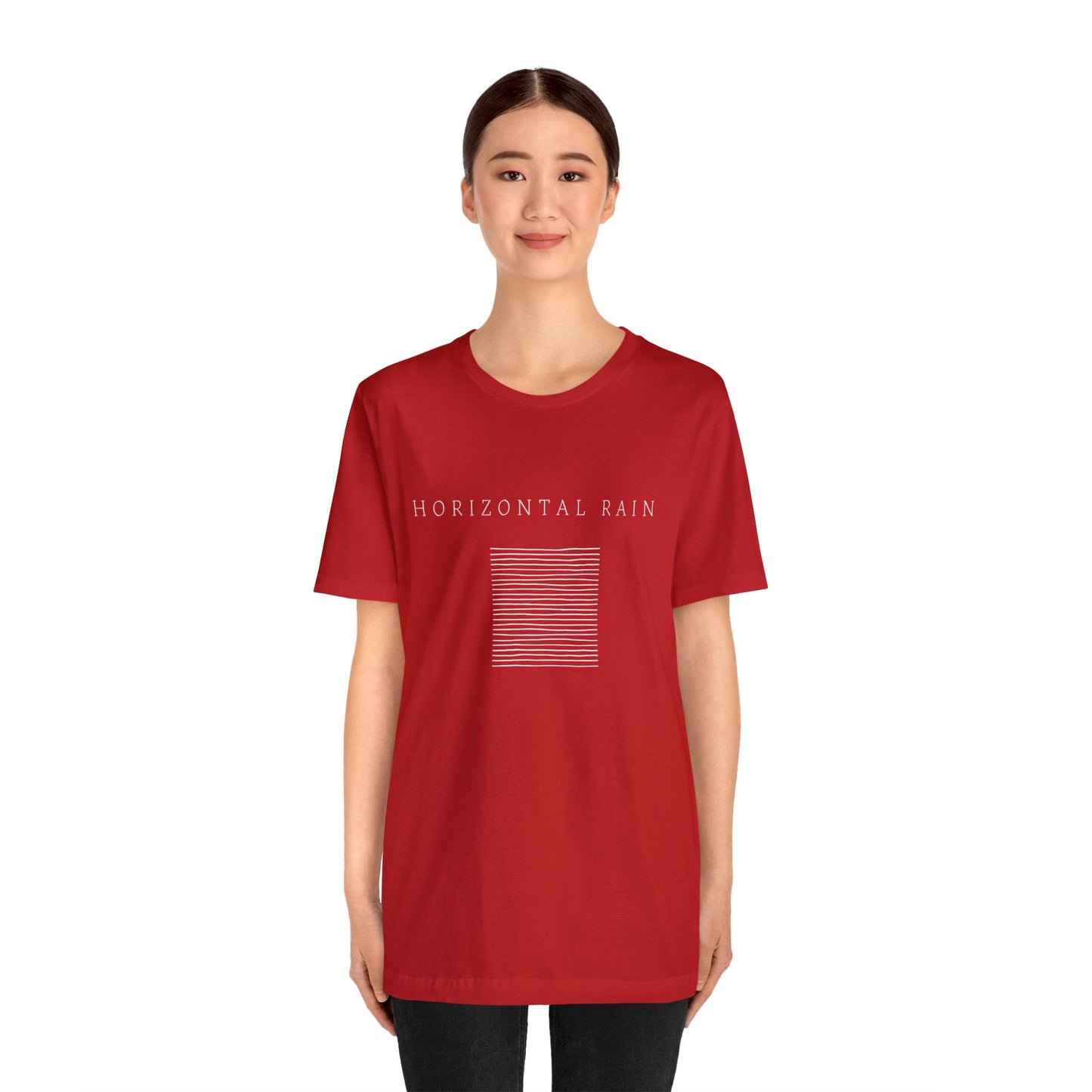 Horizontal Rain, Unisex Jersey Short Sleeve Tee