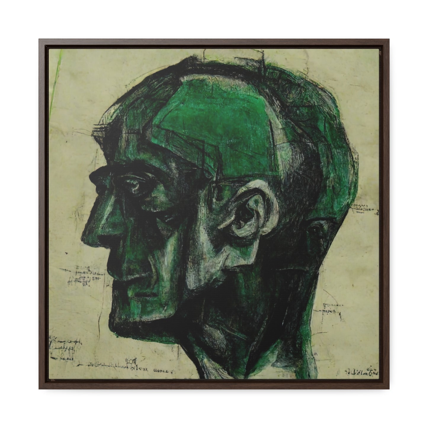 Heads, Valentinii, Gallery Canvas Wraps, Square Frame