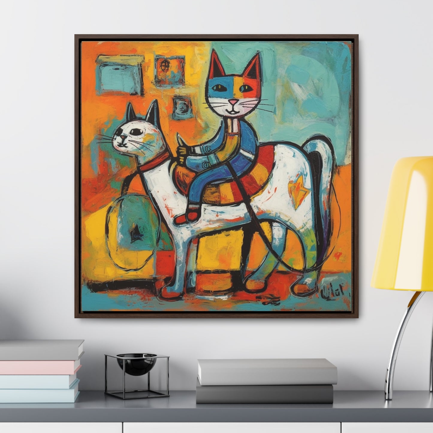 Cat 108, Gallery Canvas Wraps, Square Frame