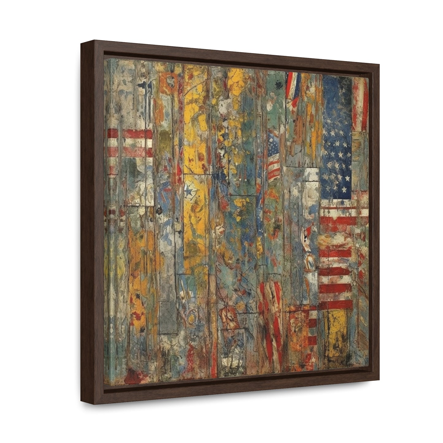 USA 9, Gallery Canvas Wraps, Square Frame