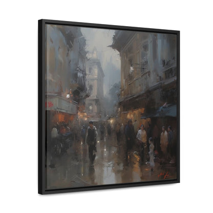 Social 3, Gallery Canvas Wraps, Square Frame