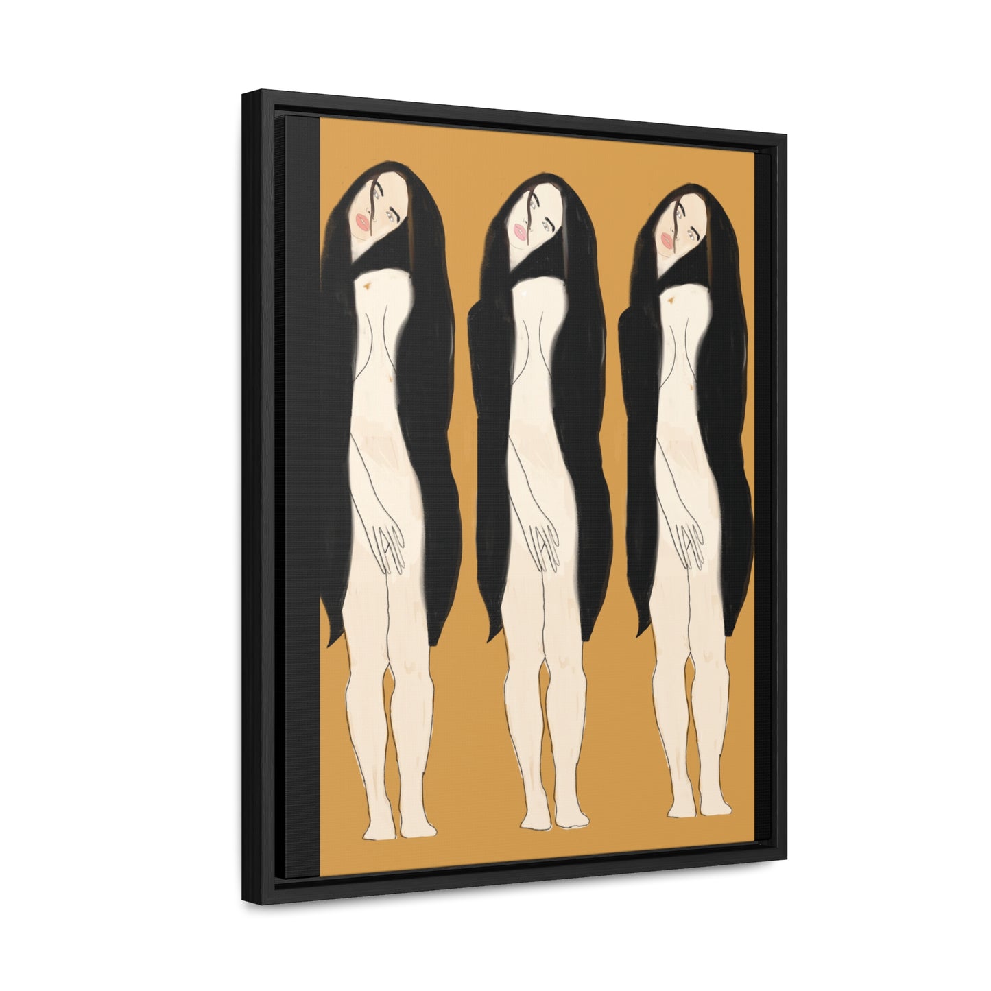 Woman in Black Veil, Original Eduard Pavel, Gallery Canvas Wraps, Vertical Frame