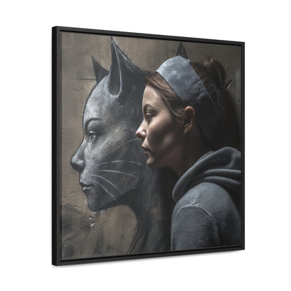 Cat Woman 22, Gallery Canvas Wraps, Square Frame