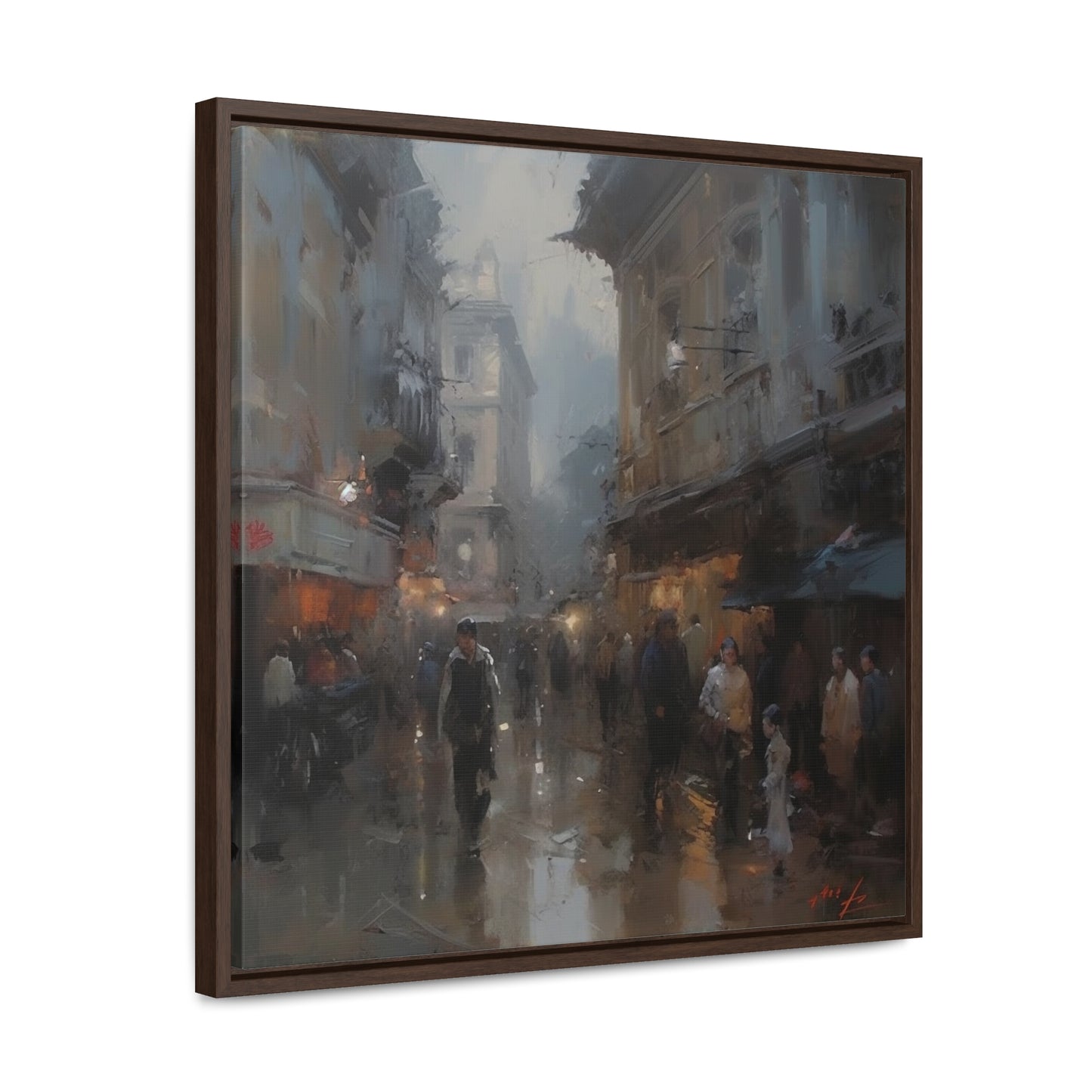 Social 3, Gallery Canvas Wraps, Square Frame