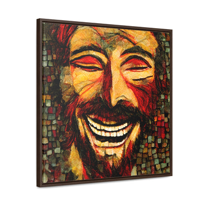 Jesus smiling 3, Valentinii, Gallery Canvas Wraps, Square Frame