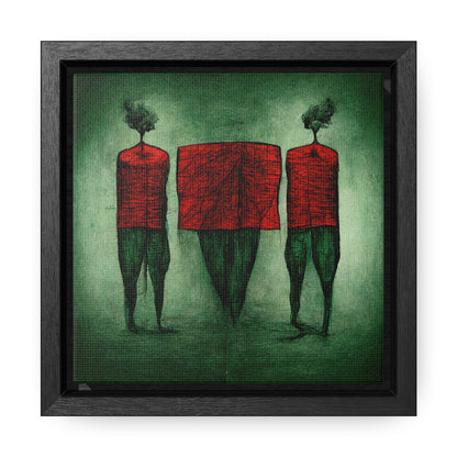 Loneliness Green Red 22, Valentinii, Gallery Canvas Wraps, Square Frame