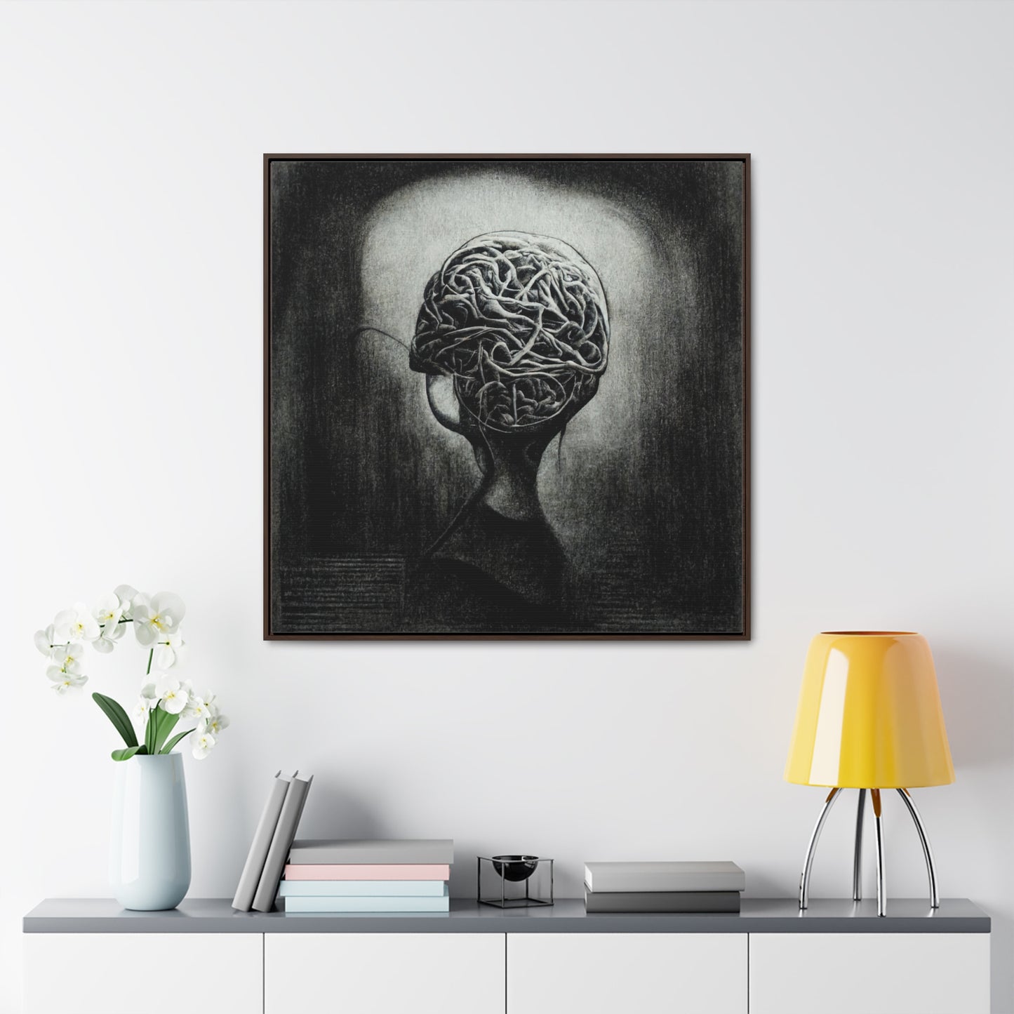 Brain 8, Valentinii, Gallery Canvas Wraps, Square Frame