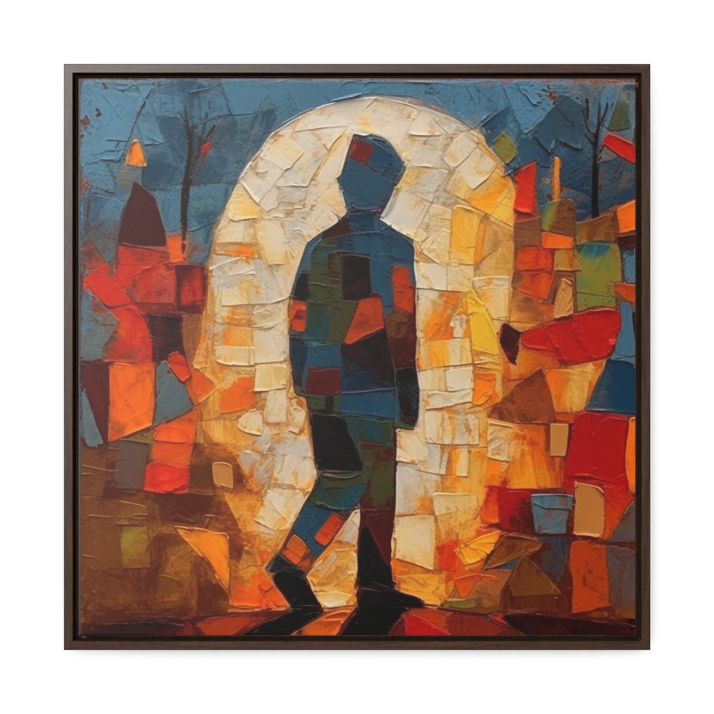 Sad Man 31, Valentinii, Gallery Canvas Wraps, Square Frame