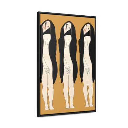 Woman in Black Veil, Original Eduard Pavel, Gallery Canvas Wraps, Vertical Frame