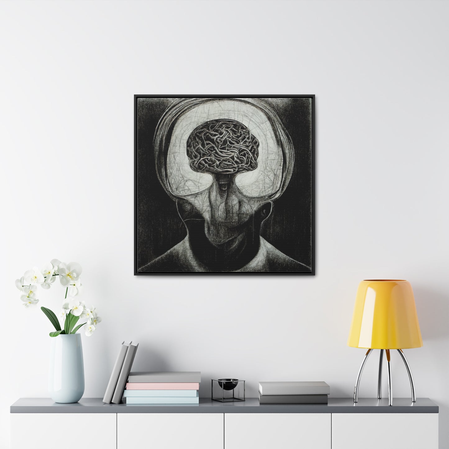 Brain 47, Valentinii, Gallery Canvas Wraps, Square Frame