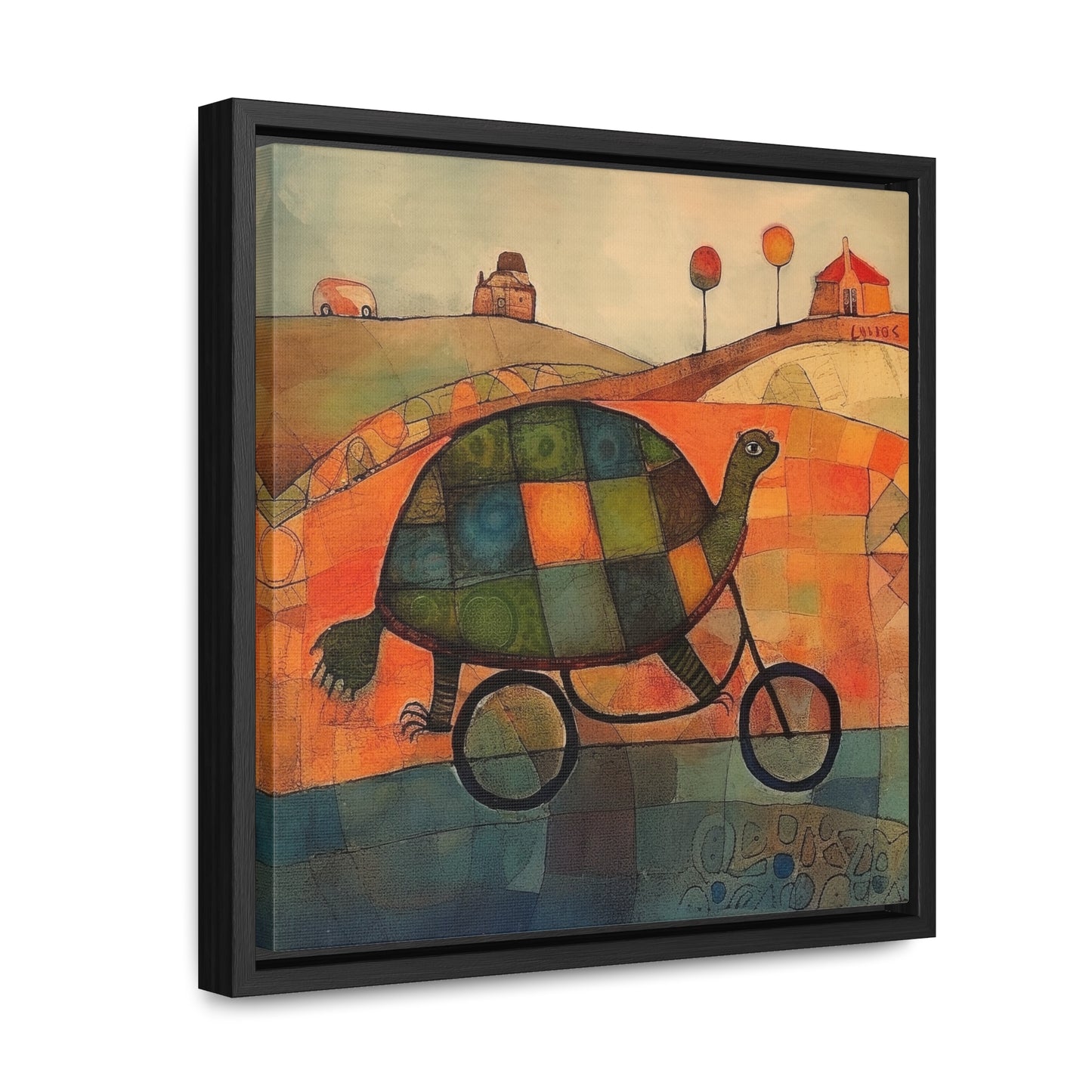 Turtle 13, Gallery Canvas Wraps, Square Frame