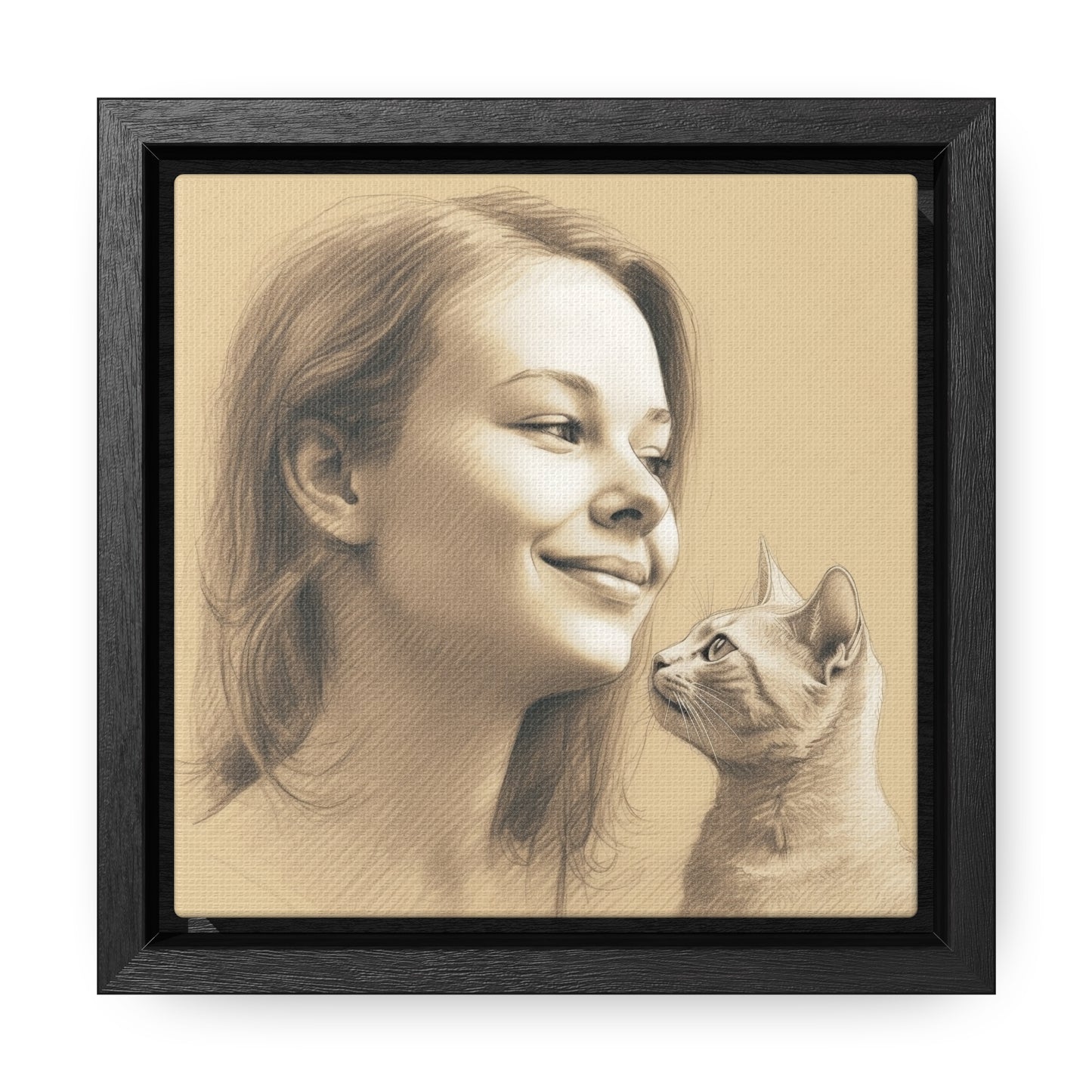 Cat Woman 30, Gallery Canvas Wraps, Square Frame