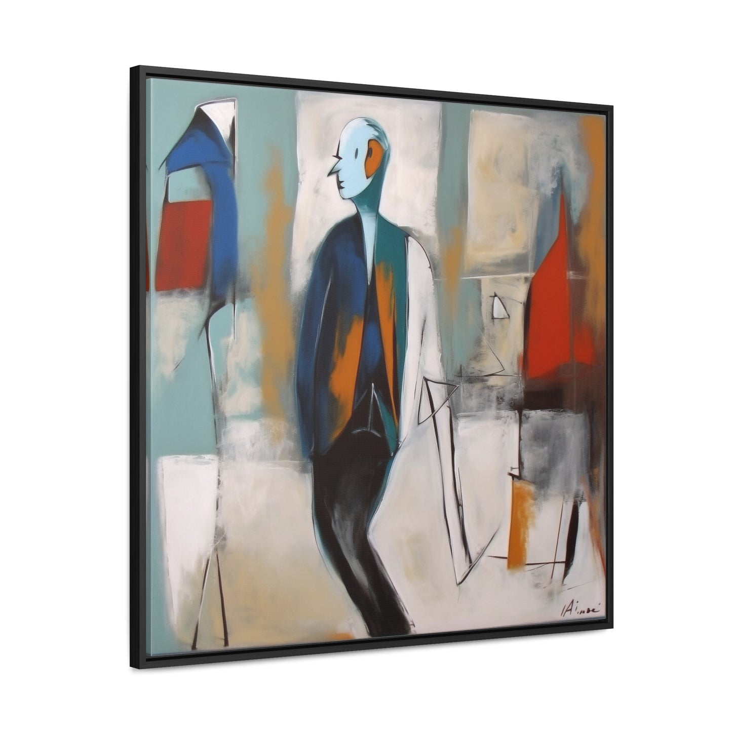 Sad Man 19, Gallery Canvas Wraps, Square Frame