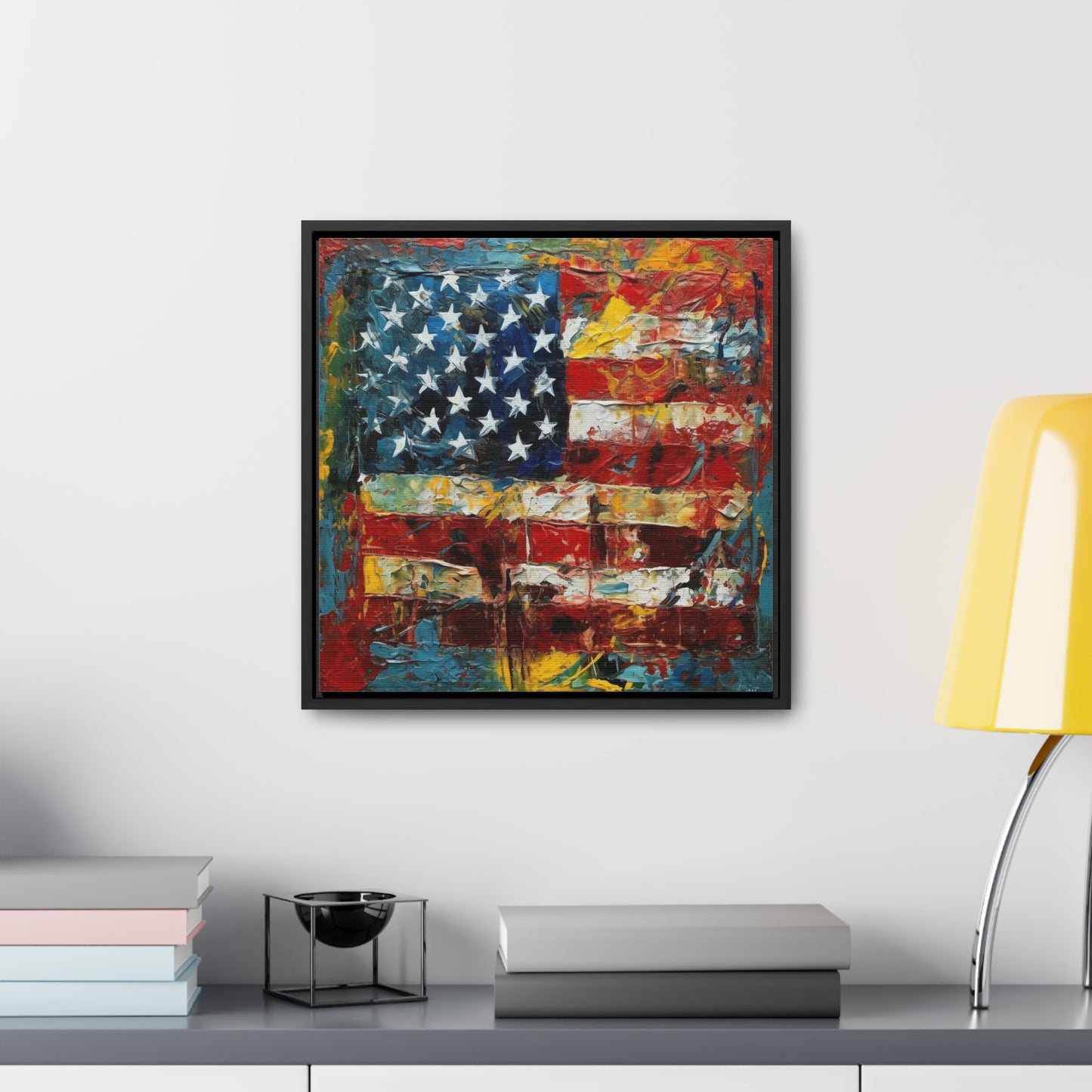 USA 14, Gallery Canvas Wraps, Square Frame