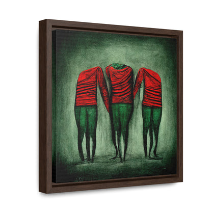 Loneliness Green Red 8, Valentinii, Gallery Canvas Wraps, Square Frame