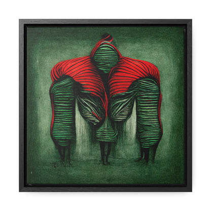 Loneliness Green Red 5, Valentinii, Gallery Canvas Wraps, Square Frame