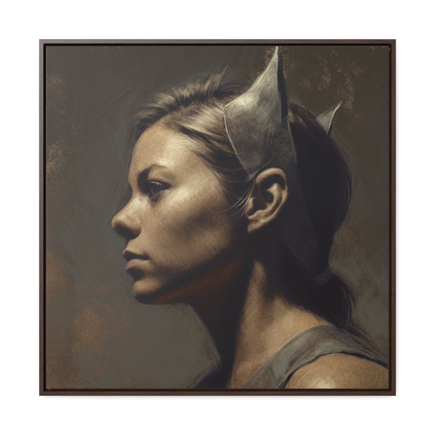 Cat Woman 10, Gallery Canvas Wraps, Square Frame