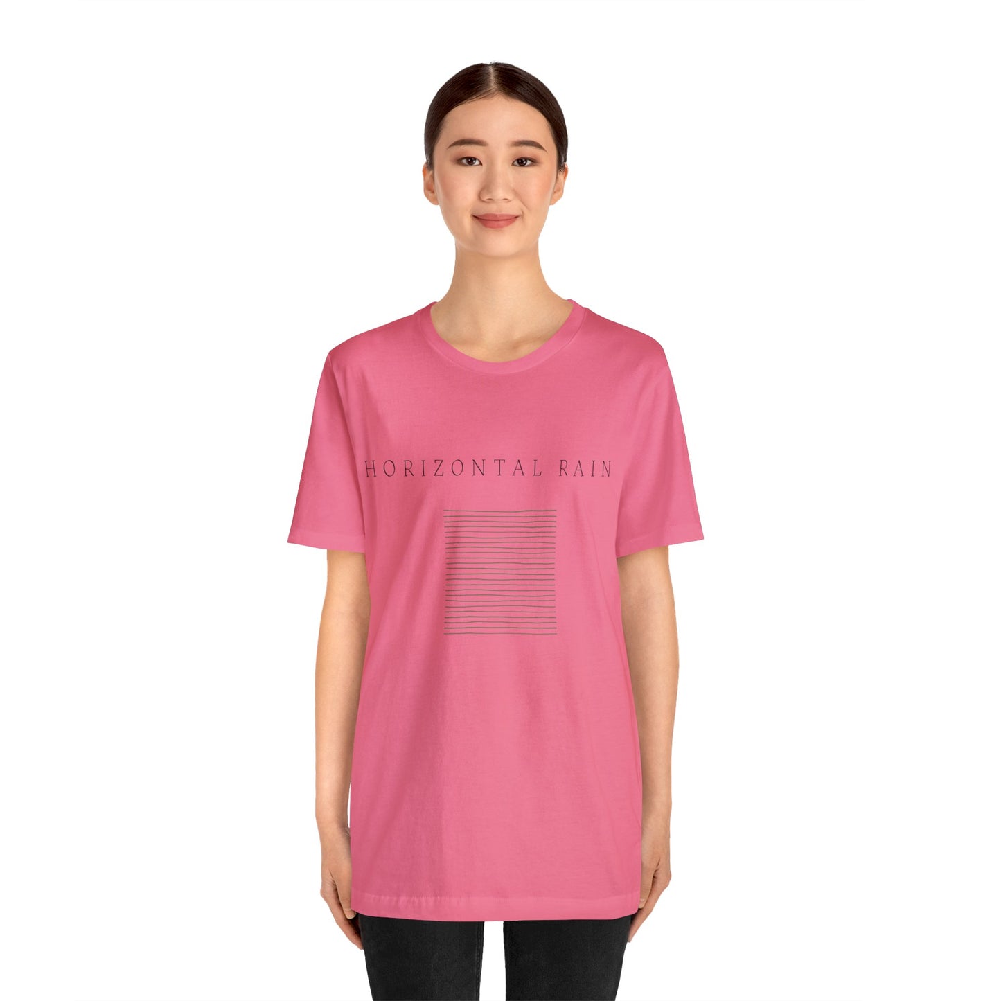 Horizontal Rain, Unisex Jersey Short Sleeve Tee