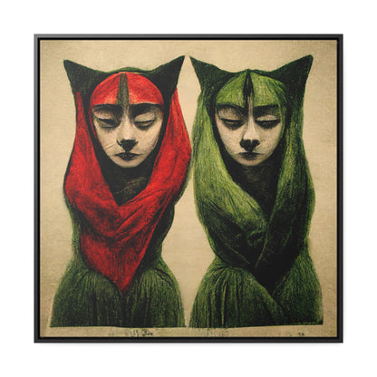 Cat Woman 5, Valentinii, Gallery Canvas Wraps, Square Frame