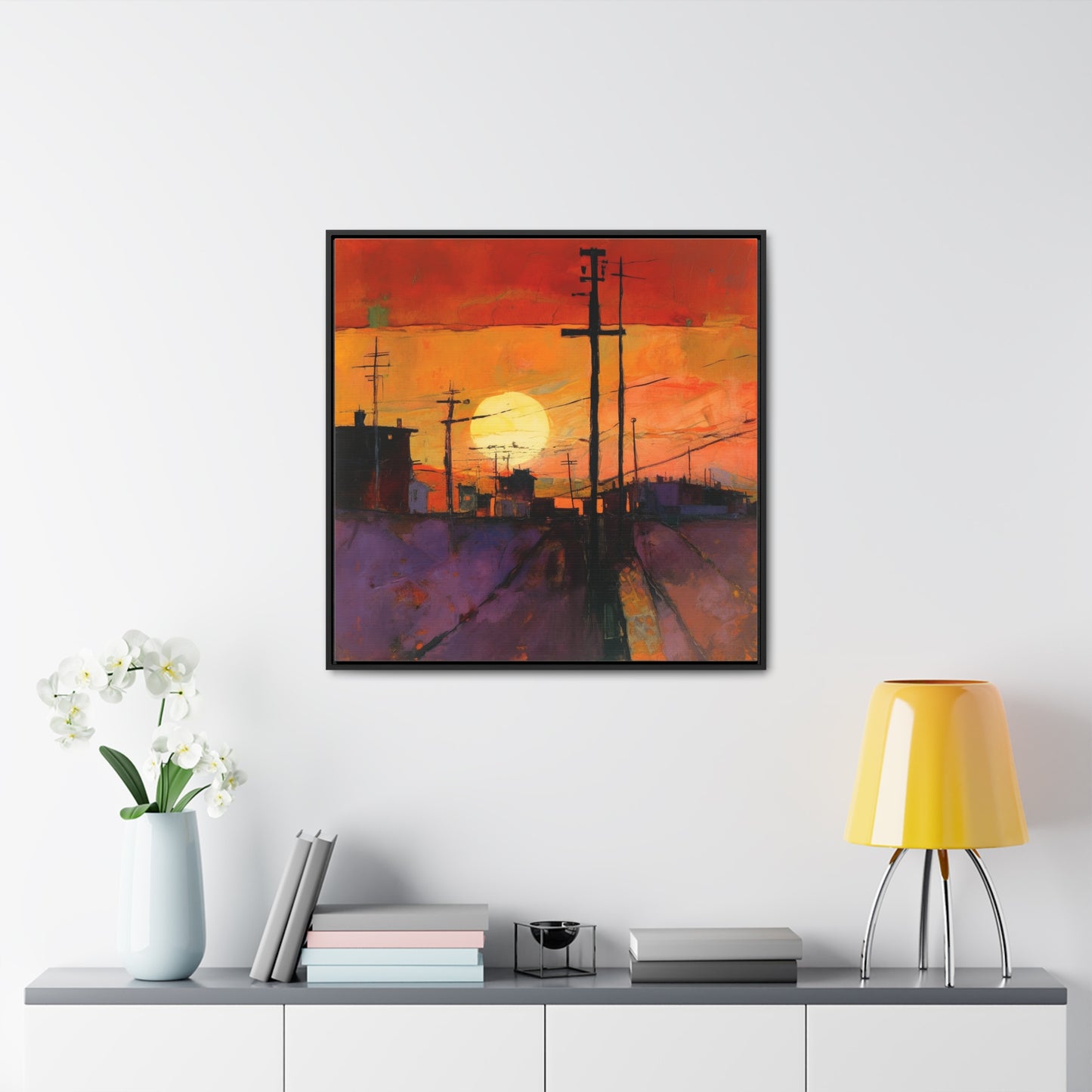 Land of the Sun 68, Valentinii, Gallery Canvas Wraps, Square Frame