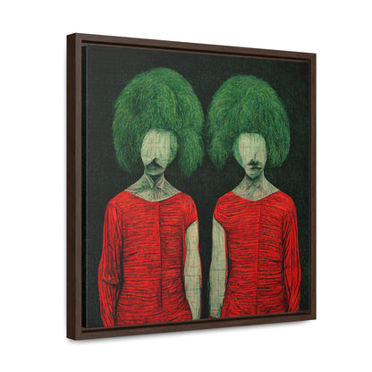 Loneliness Green Red 27, Valentinii, Gallery Canvas Wraps, Square Frame