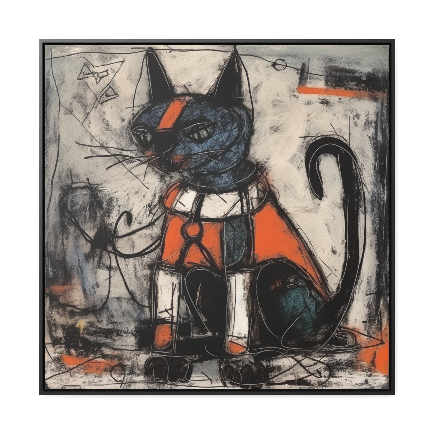 Cat 42, Gallery Canvas Wraps, Square Frame