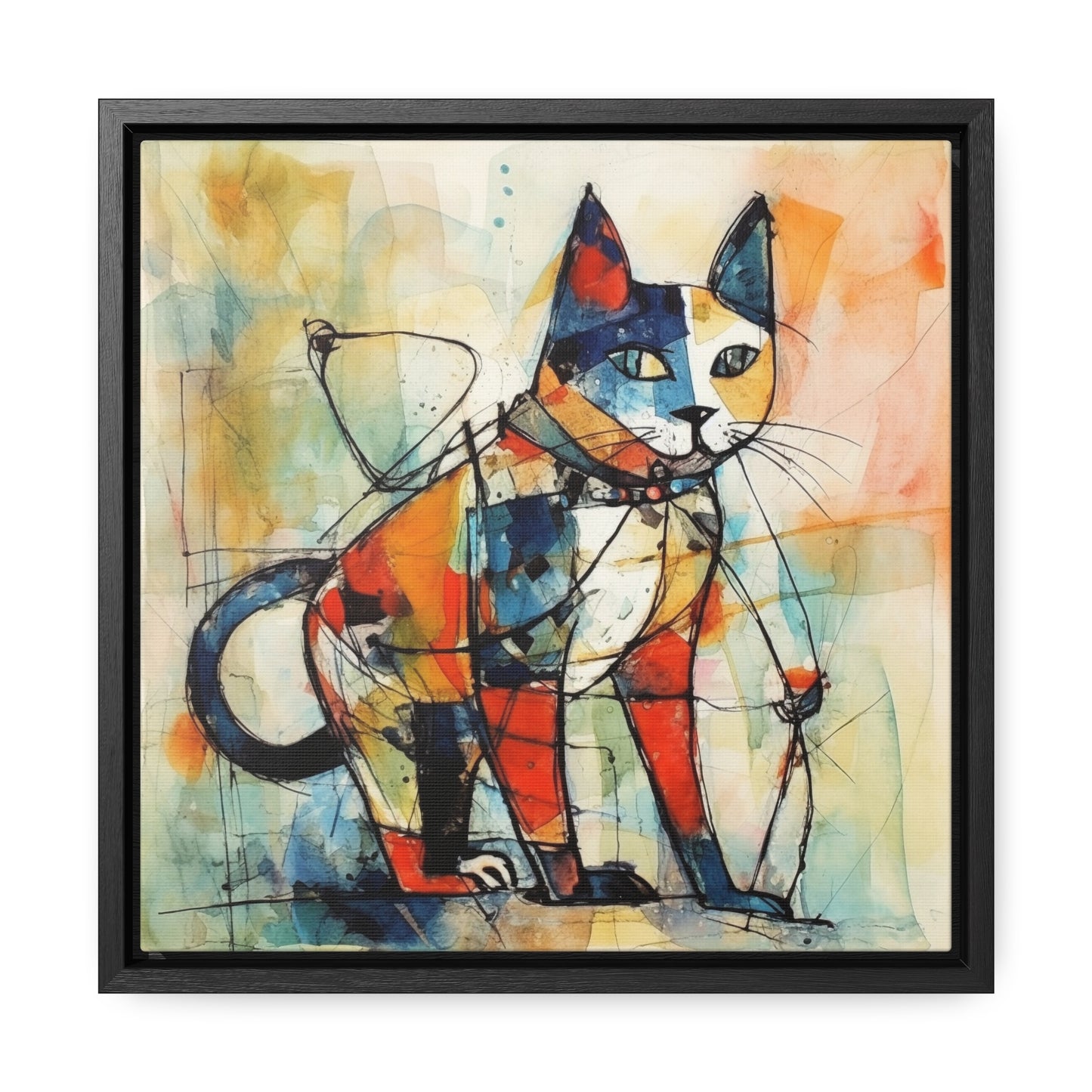 Cat 77, Gallery Canvas Wraps, Square Frame