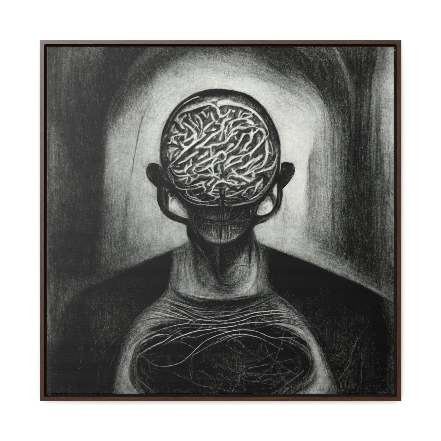 Brain 2, Valentinii, Gallery Canvas Wraps, Square Frame