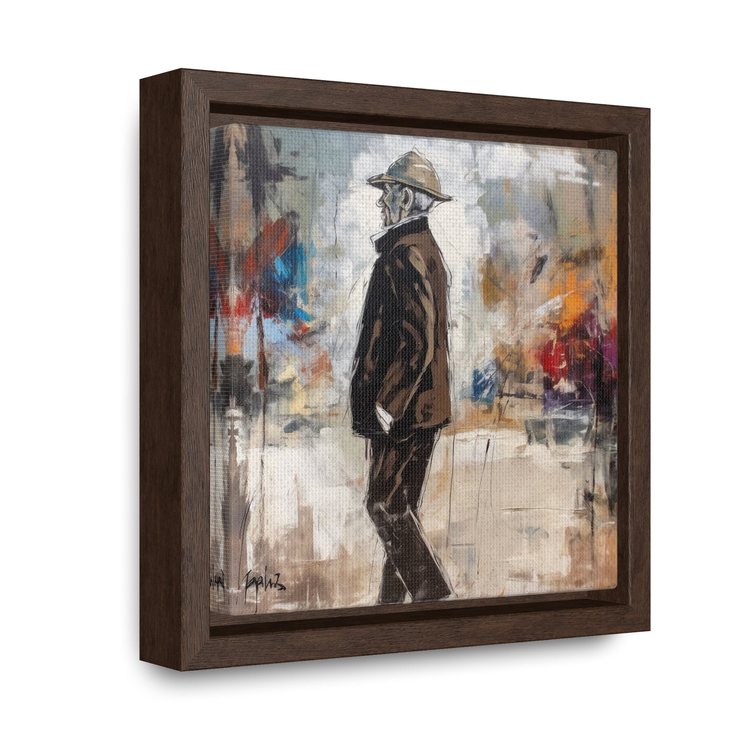 Sad Man 13, Valentinii, Gallery Canvas Wraps, Square Frame