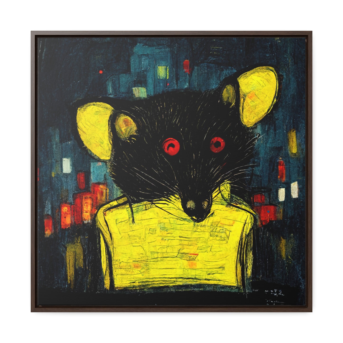 Urban Rat 7, Valentinii, Gallery Canvas Wraps, Square Frame