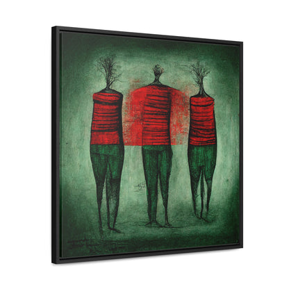 Loneliness Green Red 13, Valentinii, Gallery Canvas Wraps, Square Frame