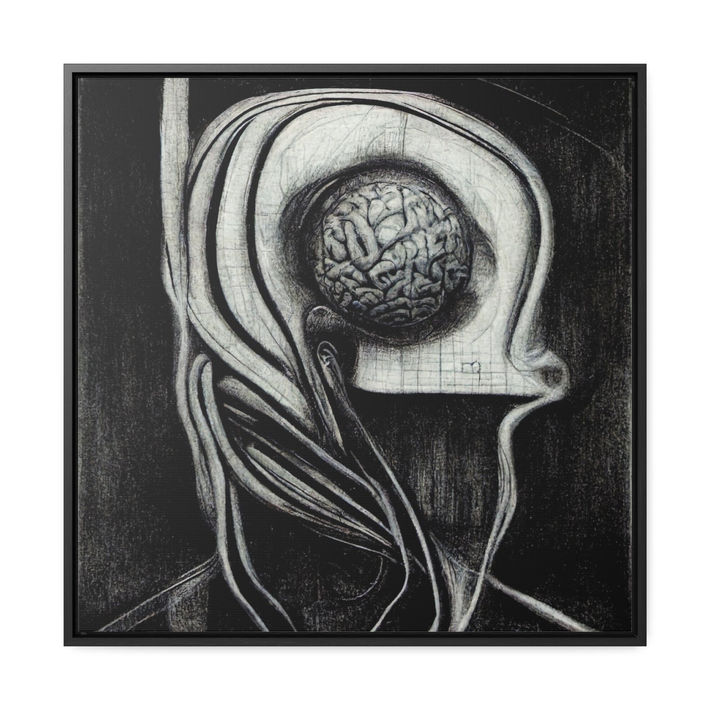 Brain 23, Valentinii, Gallery Canvas Wraps, Square Frame