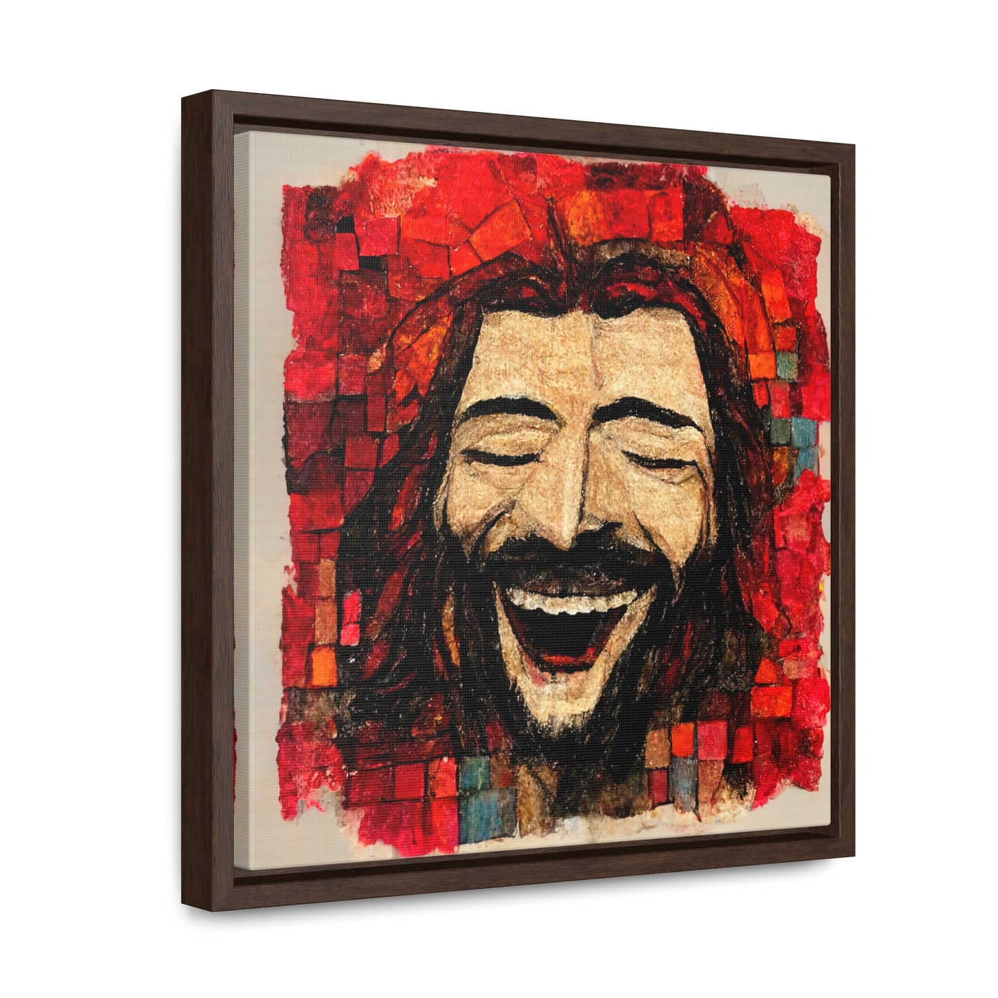 Jesus smiling 5, Valentinii, Gallery Canvas Wraps, Square Frame