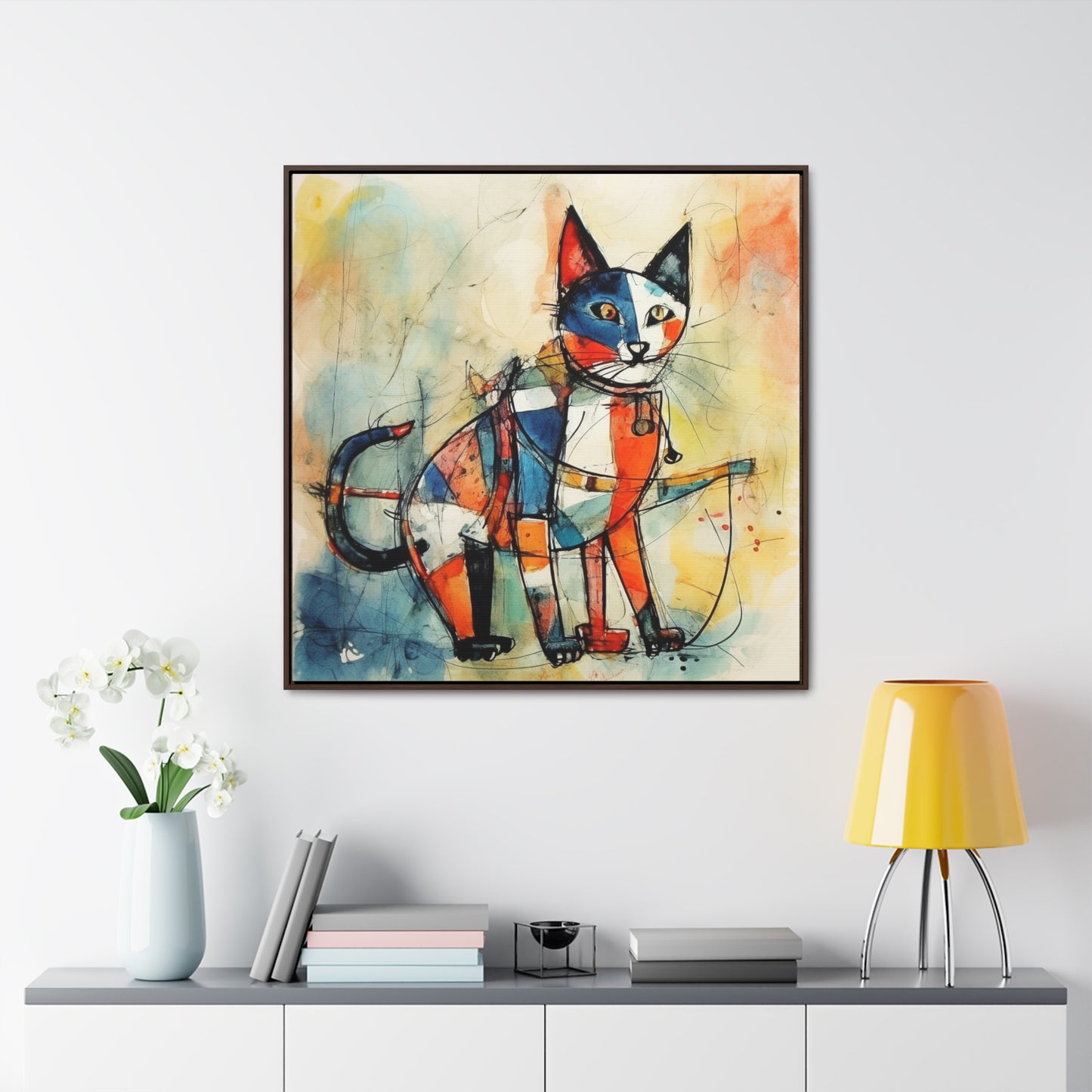 Cat 103, Gallery Canvas Wraps, Square Frame