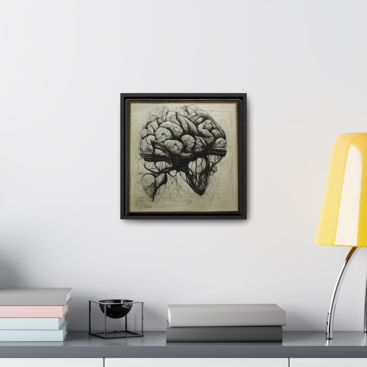 Brain 55, Valentinii, Gallery Canvas Wraps, Square Frame