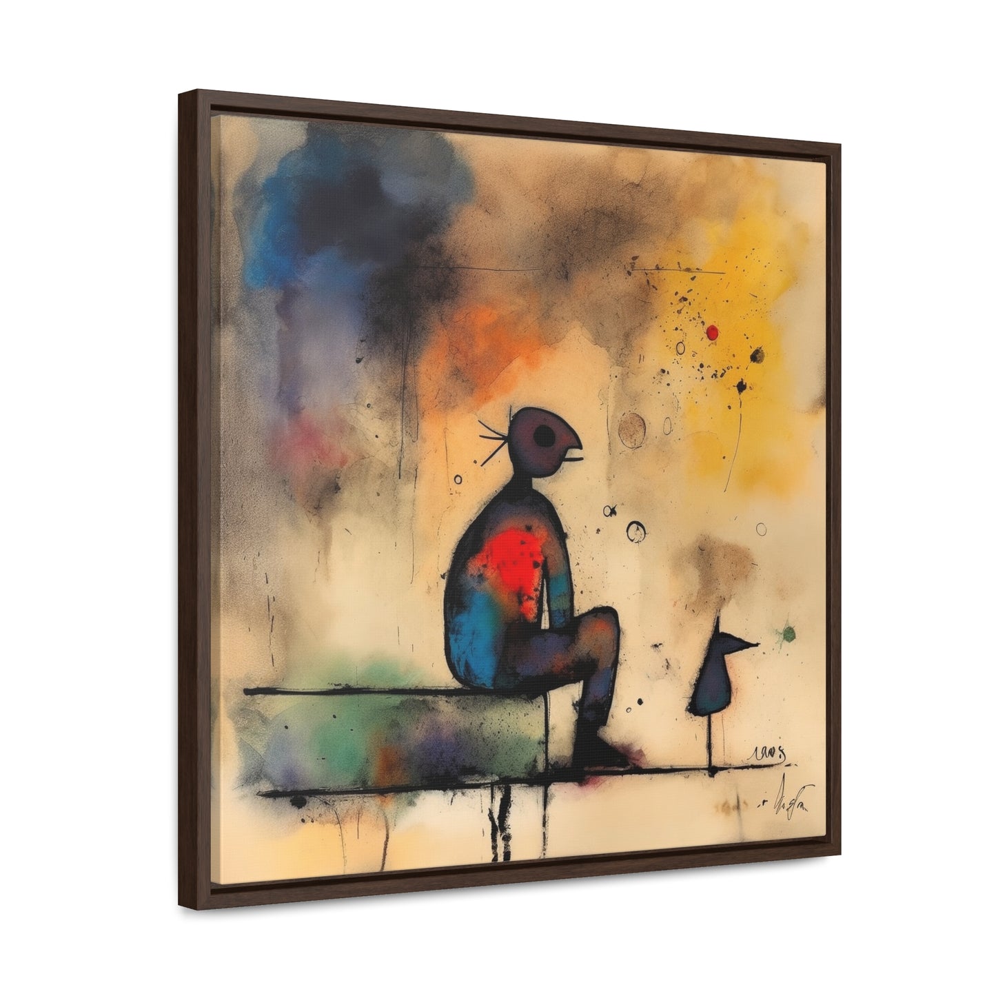 Sad Man 2, Valentinii, Gallery Canvas Wraps, Square Frame